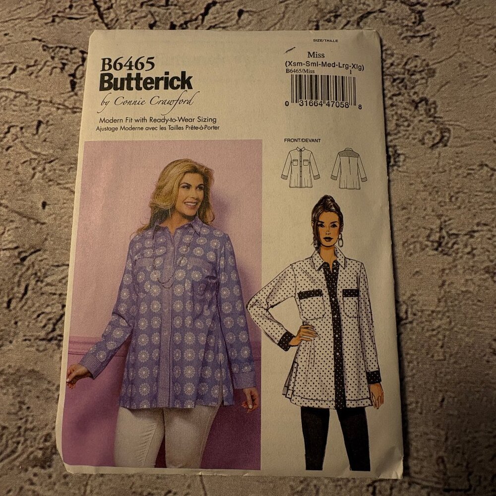 Butterick Pattern B6465 for Misses' Shirt